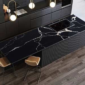 Piano di Lavoro in <span class=keywords><strong>Quarzo</strong></span> <span class=keywords><strong>Nero</strong></span> 2026, Pietra Simil-<span class=keywords><strong>Quarzo</strong></span> e Marmo per Cucina, Pietra Artificiale - Product Image 4