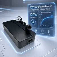 Chargeur de batterie universel pour trottinette électrique 120W 58V 2A avec prise LP16, boîtier haute sécurité ignifuge, fourniture OEM