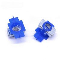 Fixation rapide à écrou à oreilles en plastique solaire, à commande manuelle, pour profilés de structure, montage sur cadre en acier pour appartement et villa