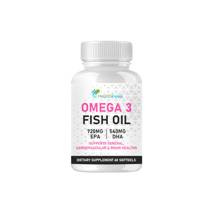 Highly Effective Fish Oil Omega 3 Softgels Healthcare <b>Supplement</b> Omega 3 Fish Oil Omega 3 Softgels Support Cardiovascular Health - Product Image 1