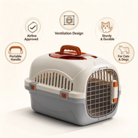 Cage de transport portable pour animaux de compagnie, compatible avion, pour voyage et voiture, style spatial, pour chiens et chats