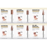 Embouts de ponceuse à ongles en carbure de tungstène or rose 5 en 1 pour le retrait du gel, tige universelle de 2,35 mm compatible avec les outils de manucure électroniques