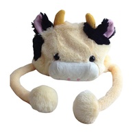 Chapeaux à tête d'animal en peluche mignon OEM/ODM Chapeaux d'hiver en peluche pour enfants cochon lion ours tigre