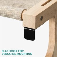 Hamac de fenêtre pour chat, étagère sans fil pour chat avec 4 pieds, cadre en bois et métal, lit moelleux pour le repos et le bain de soleil des chats d'intérieur