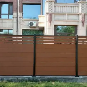 Promotional price outdoor 3D wpc embossed fence outdoor wpc fence garden fence