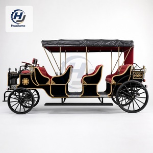 Buggy de luxe Huajia électrique en acier blanc, sièges gris, 2 rangées, pour transport VIP touristique, club de campagne et visites immobilières - Product Image 6