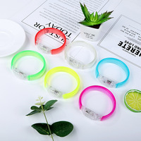 Nouveau bracelet LED clignotant transfrontalier, anneau lumineux, bracelet de poignet personnalisable pour intérieur/extérieur, idéal pour les accessoires de cheering et les bars