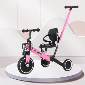 Triciclo de Acero 2025 <span class=keywords><strong>para</strong></span> Niños, <span class=keywords><strong>Carrito</strong></span> de Empuje <span class=keywords><strong>para</strong></span> Bebés de 3 Ruedas <span class=keywords><strong>con</strong></span> Luces Ajustables, Música y Funciones de Juguete Educativo Ecológico - Product Image 2