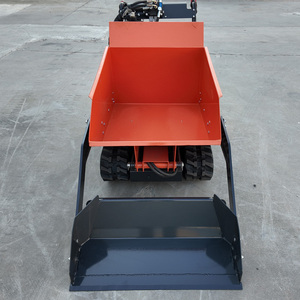 Mini-dumper chenillé 500 kg à commande hydraulique, transporteur de chantier, <span class=keywords><strong>brouette</strong></span> utilitaire pour construction et jardinage, électrique ou diesel, direct usine - Product Image 4