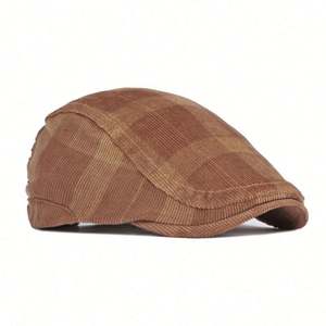 Gorra plana de pana retro británica para hombre y mujer, estilo boina, ideal para primavera, otoño e invierno, venta al por mayor. - Product Image 2