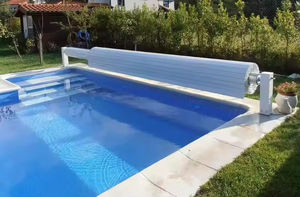 Couverture de <span class=keywords><strong>piscine</strong></span> <span class=keywords><strong>électrique</strong></span> hors sol à lattes PC Couverture de <span class=keywords><strong>piscine</strong></span> de sécurité automatique avec télécommande - Product Image 3