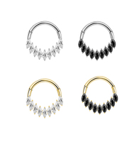 Calendo ASTM F136 Titane Anneau de segment articulé Anneau de cartilage sans couture Anneau de nez Piercing Bijoux
