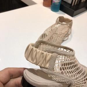 Drioshipping 2024 Custom Fancyweshe Sandales en maille russe pour femmes Chaussures de mariage sexy en dentelle avec dos ouvert Style de marche - Product Image 6