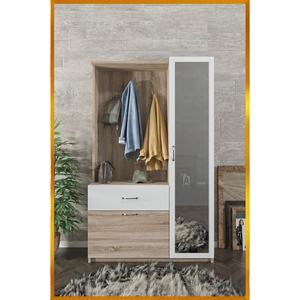 Reina Deluxe Chic - Perchero blanco Sonomo con almacenamiento de zapatos, organizador elegante para vestíbulo/hall de entrada, organizador elegante para colocar sobre la puerta - Product Image 3