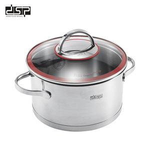 Casserole DSP en acier inoxydable 304-3.6L Tri-Ply <span class=keywords><strong>Po</strong></span> +, prêt à l'induction et anneau rouge multi-usages pour soupe/lait/<span class=keywords><strong>nouilles</strong></span> - Product Image 1