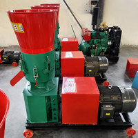 Conception compacte, utilisation simple, moulin à granulés d'aliments portatif à entraînement électrique, type D, à matrice plate, pour petite ferme, maïs, céréales et volailles