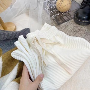 <span class=keywords><strong>Pantalones</strong></span> Casuales de Punto Acanalado para <span class=keywords><strong>Mujer</strong></span>, con Alta Elasticidad y Cordón Ajustable, <span class=keywords><strong>Pantalones</strong></span> de Pierna Recta - Product Image 6