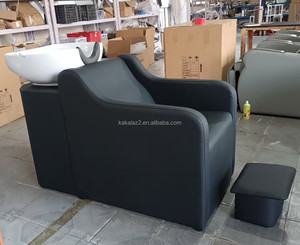 Ensemble de mobilier moderne pour salon de beauté et coiffure avec lavabo en céramique durable, repose-pieds réglable, usage commercial - Product Image 6