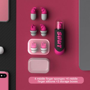 ที่อุดหูแบบโฟมนุ่มส่วนบุคคลสำหรับการป้องกันการได้ยินนิ้วกลางการนอนหลับพร้อมคุณสมบัติด้านความปลอดภัยในการลดเสียงรบกวน - Product Image 6