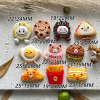 Mignon Hamburger Biscuit Résine DIY Craft Charms pour la décoration de coque de téléphone