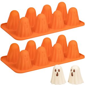 Molde de Silicona con Forma de Fantasma de 8 Cavidades, para Halloween, DIY, Gelatina, Chocolate, Dulces, Cubitos de Hielo, Repostería, Herramienta de Cocina para Fiestas - Product Image 1