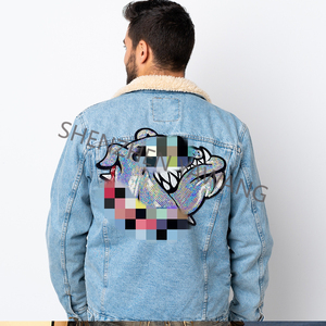 Trong kho kích thước lớn con chó sequin sắt trên các bản vá lỗi cho áo khoác thời trang thể thao đội geoger versity Dog sequined vá appliques - Product Image 2