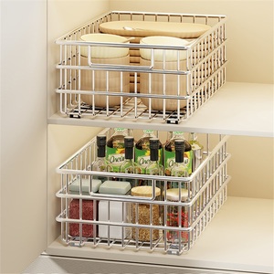 <b>Large</b>-capacity Standing Type Modern Stainless Steel Towel <b>Storage</b> <b>Basket</b> for Kitchen Racks Cabinets Waterproof Non-folding Rack - Product Image 4