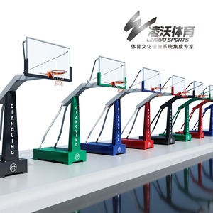 Panier de basket professionnel pour compétition, avec base robuste et structure en acier haute durabilité, pour usage sur terrain - Product Image 2