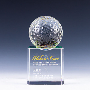 Custom Made Crystal Golf <b>Trophy</b> Hole In One Award Laser <b>Engraved</b> 6x6x13cm Business Gift - Product Image 5
