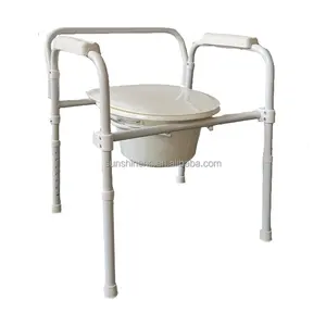BA383 Good Sale Stable Steel Washroom Toilet Chair Price Bathroom Toilet Chair For Patient Washroom Chair