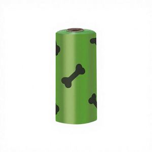 Bolsas para excremento de perro GorisPet, ecológicas, biodegradables, simples, de HDPE/PP, con estampado de patas y logotipo personalizado para la eliminación de desechos de mascotas - Product Image 3