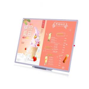 Popolare Espositore Luminoso <span class=keywords><strong>da</strong></span> <span class=keywords><strong>Tavolo</strong></span> con Base Pesante A3*10MM in Alluminio, Cornice per Poster con Pannello in Vetro, Uso Diretto - Product Image 3