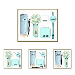 Juego de Regalo Empresarial con Mini Ventilador y Caja de Regalo con Forma de Paraguas, Ideal para Promociones, Precio de Fábrica - Product Image 3
