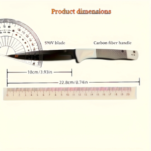 Cuchillo de despliegue automático Axis 4170BK con mango de fibra de carbono y hoja de acero inoxidable de punta caída, cuchillo automático. - Product Image 6