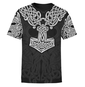 Mythologie nordique <span class=keywords><strong>Rocky</strong></span> Print T-<span class=keywords><strong>shirt</strong></span> Polyester Tissu Matériel Confortable Respirant Hommes Chemise Personnalisée À Manches Courtes T-<span class=keywords><strong>shirt</strong></span> - Product Image 4