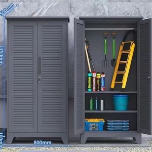 Outdoor <b>Storage</b> <b>Cabinet</b> Steel Rectangle Multifunctional <b>Tools</b> <b>Cabinet</b> For Garden Workshop Balcony Camping Equipment - Product Image 3