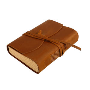 <span class=keywords><strong>Diario</strong></span>/Cuaderno A4 de Cuero Crazy Horse Vintage con Cubierta de Cuero Genuino - Regalo - Product Image 4