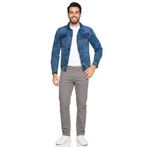 Premium Quality Men's New Style <b>Denim</b> <b>Jacket</b> <b>Custom</b> Logo Design Breathable and Stylish for Winter Casual Washed Techniques - Product Image 1