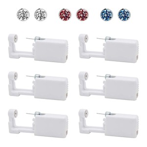 Multiple Sets Disposable Ear Piercing Tools <strong>Devices</strong> with Built-in Stainless Steel Electroplated Studs Geometric Shape Boxed - Product Image 2