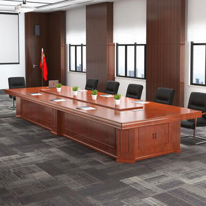 Mesa de Conferencia Rectangular Saint-Lee, Chapa de Madera Maciza, Mesa de Reuniones Resistente para Oficina con Juego de Sillas - Product Image 4