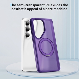 Coque de téléphone magnétique avec support de charge sans fil et anneau en fer 360° Macaron pour Samsung <span class=keywords><strong>Galaxy</strong></span> S26 Ultra S25 Plus - Product Image 2