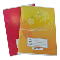 Couverture personnalisée Cahier Scolair Africain 100 Pages French Line A4 Notebook 200 Page School Books Exercise 300 Pages