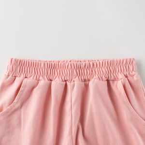 Venta caliente última moda verano niños dos piezas ropa Casual traje camiseta pantalones cortos venta al por mayor chica ropa corta conjunto - Product Image 6