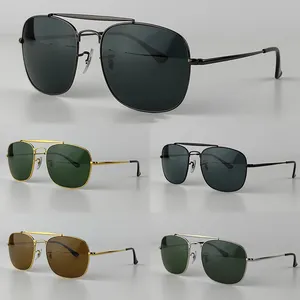 Brand Designer 3560 Sonnenbrillen Männer Frauen Glas linse Legierung rahmen Benutzer definiertes Logo UV400 Fashion Driving Fishing Sun Glasses
