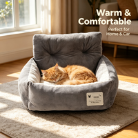 Siège auto portable pour animaux de compagnie avec poignée, cage pliable pour chien, lit confortable pour chat, transporteur de voyage pour chiens et chats, transporteur pour animaux de compagnie