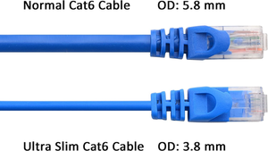 Câble de raccordement réseau RJ45 plat <span class=keywords><strong>Cat</strong></span> <span class=keywords><strong>6E</strong></span> Cat6 UTP coloré de 30 cm pour communication - Product Image 5