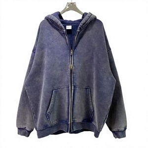 Sweat à capuche unisexe surdimensionné de haute qualité pour l'hiver, fermeture éclair, polaire doux, écologique, respirant, streetwear décontracté, multicolore - Product Image 1
