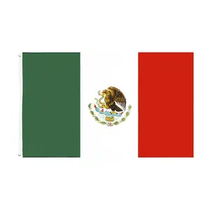 Высококачественный мексиканский флаг страны 3x5 футов под заказ полиэстер мексиканские флаги