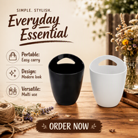 Seau à glace promotionnel personnalisé pour bière, 3L, en plastique, pour champagne, noir et blanc, pour boissons