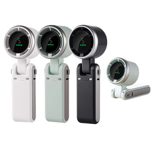 Portable High-Speed Air Cooling Handheld <b>Fan</b> Foldable LED Display Mini Turbo <b>Fan</b> Car Household Use Battery-Powered Brushless - Product Image 2